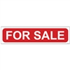 FOR SALE WHITE LETTERS 6" x 24"  Sign Rider