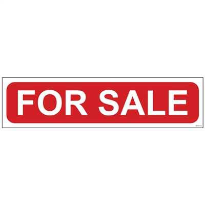 FOR SALE WHITE LETTERS 6" x 24"  Sign Rider