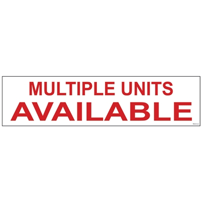MULTIPLE UNITS AVAILABLE  6" x 24"  Sign Rider