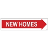 NEW HOMES (ARROW) 6" x 24"  Sign Rider