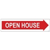 OPEN HOUSE (ARROW) 6" x 24"  Sign Rider