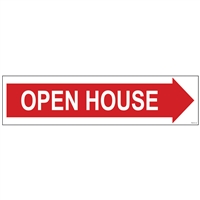 OPEN HOUSE (ARROW) 6" x 24"  Sign Rider