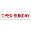 OPEN SUNDAY 6" x 24"  Sign Rider