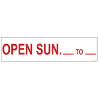 OPEN SUN _TO_ 6" x 24"  Sign Rider