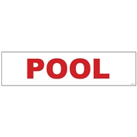 POOL 6" x 24"  Sign Rider
