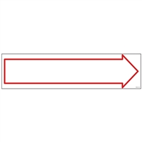 RED ARROW OUTLINE 6" x 24"  Sign Rider