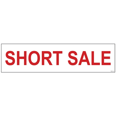 SHORT SALE 6" x 24"  Sign Rider