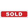 SOLD WHITE LETTERS 6" x 24"  Sign Rider