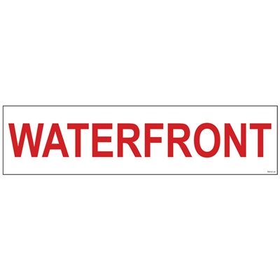 WATERFRONT 6" x 24"  Sign Rider