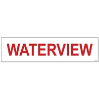 WATERVIEW 6" x 24"  Sign Rider