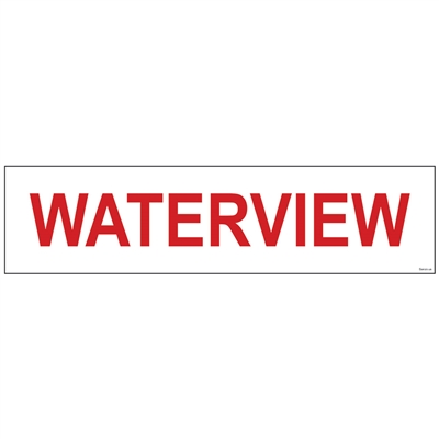 WATERVIEW 6" x 24"  Sign Rider