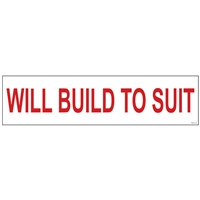 WILL BUILD TO SUIT 6" x 24"  Sign Rider