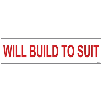 WILL BUILD TO SUIT 6" x 24"  Sign Rider