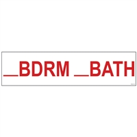 _BDRM _BATH 6" x 24"  Sign Rider