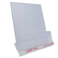 Indoor Brochure Holder with Two Business Card Slots for Real Estate