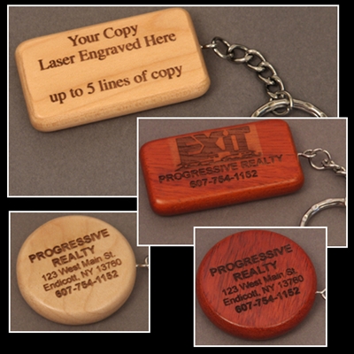 Engraved Wood Key Chains