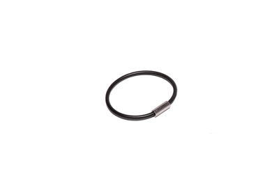1 1/2" Cobra Flexible Steel Black Nylon Coated Key Rings - 10 Pack