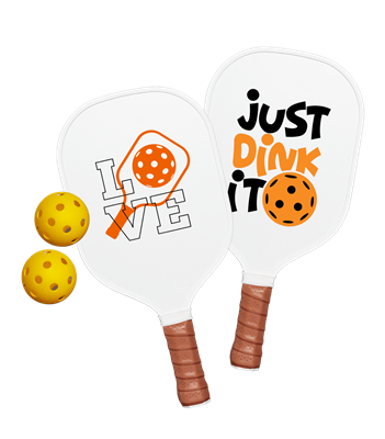 White Custom Pickleball Paddle Set | Complete Set for All Skill Levels | Real Estate & Corporate Gifting