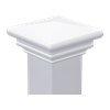 Decorative Federation Post Cap for 4x4 PVC Sign Posts - White