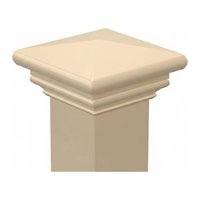 Decorative Federation Post Cap for 4x4 PVC Sign Posts - Tan Khaki