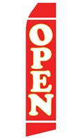 Econo 14 Foot Feather Flag - OPEN in Red