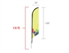 Custom Angled Feather Flag 14 Foot - Single Sided
