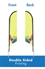 Custom Angled Feather Flag 14 Foot - Double Sided