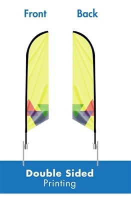 Custom Angled Feather Flag 14 Foot - Double Sided