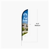 Custom Angled Feather Flag 10.5 Foot - Single Sided