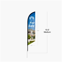 Custom Angled Feather Flag 10.5 Foot - Single Sided