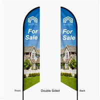 Custom Angled Feather Flag 10.5 Foot - Double Sided