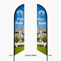 Custom Angled Feather Flag 9 Foot - Double Sided