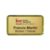 1.75"x3.25" Full Color Gold Frame Name Badge