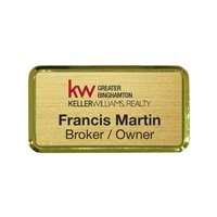 1.75"x3.25" Full Color Gold Frame Name Badge