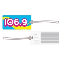 Soft Vinyl Rectangle Luggage Tag - Full Color | Custom USA Made