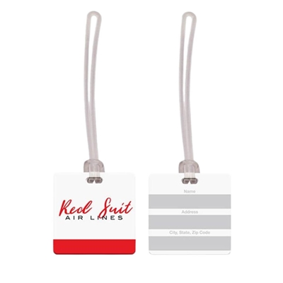 Soft Vinyl Square Luggage Tag - Full Color | Custom USA Made