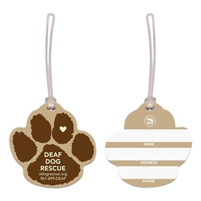 Soft Vinyl Paw Luggage Tag - Full Color | Custom USA Made