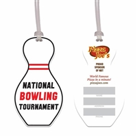 Soft Vinyl Bowling Pin Luggage Tag - Full Color | Custom USA Made