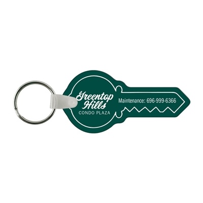 Custom Key Shape Vinyl Key Chains â€“ 3.18" x 1.55" | Full Color USA Made