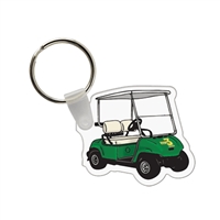 Golf Cart Keychains | Custom Soft Vinyl, Full Color, USA Made Promotional Tags