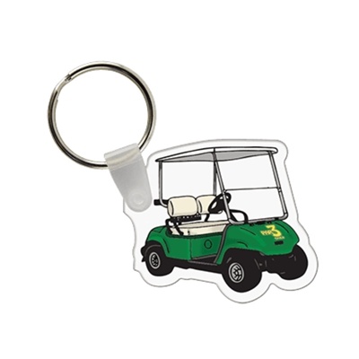 Golf Cart Keychains | Custom Soft Vinyl, Full Color, USA Made Promotional Tags