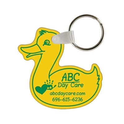 Soft Vinyl Duck Keychains | Custom Full Color, USA Made Promotional Key Tags