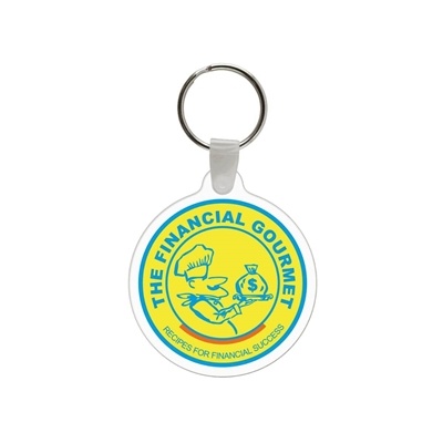 Custom Soft Vinyl Circle Key Chain w/Tab â€“ 2.27" x 2.55" | Full Color USA Made