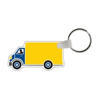 Custom Soft Vinyl Box Truck Key Chains - Full Color | USA Made