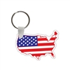 Soft Vinyl America Key Chain 3"x1.62" - Full Color | USA Made