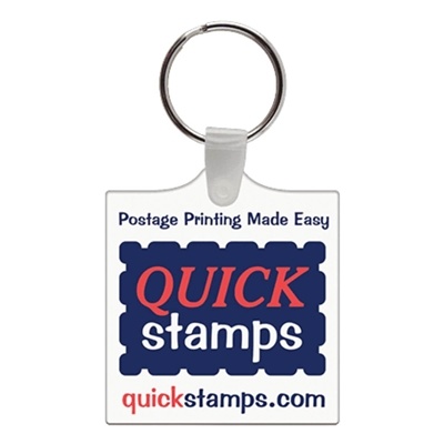 Soft Vinyl Square Key Chains w/Tab 2" x 2.31" | Custom Full Color Key Chains | USA Made