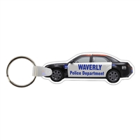Soft Vinyl Police Car Key Chains | Full Color Custom Key Tags | USA Made & Union Printed