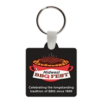 Soft Vinyl Square Key Chains w/Tab 1.83" x 2.04" | Custom Full Color Key Tags | USA Made