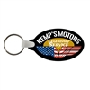 Soft Vinyl Oval Key Chains w/Tab 2.87" x 1.64" | Custom Full Color Key Tags | USA Made