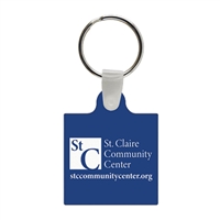Soft Vinyl Square Key Chains w/Tab | Full Color Custom Key Tags | USA Made